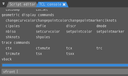 TCL console